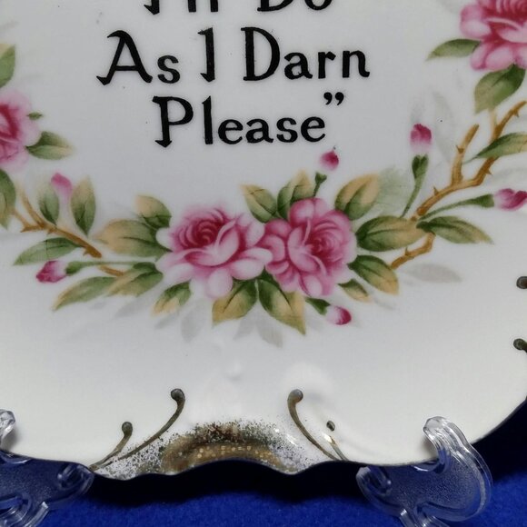 This Is My Place I'll Do As I Darn Please Wall Hanging Plate 1960's Home Decor - Picture 6 of 10